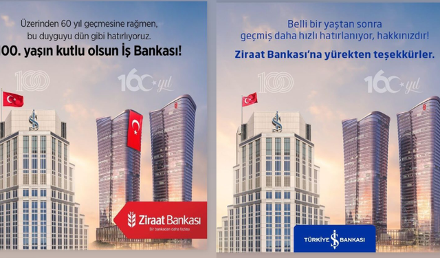 Ziraat Bankası ve İş Bankası'ndan gülümseten etkileşim